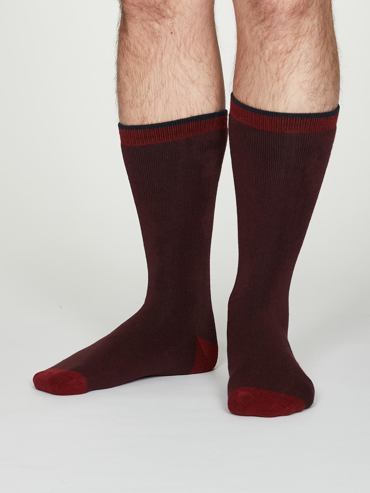 Walker Socks - Burgundy - Thought Clothing UK