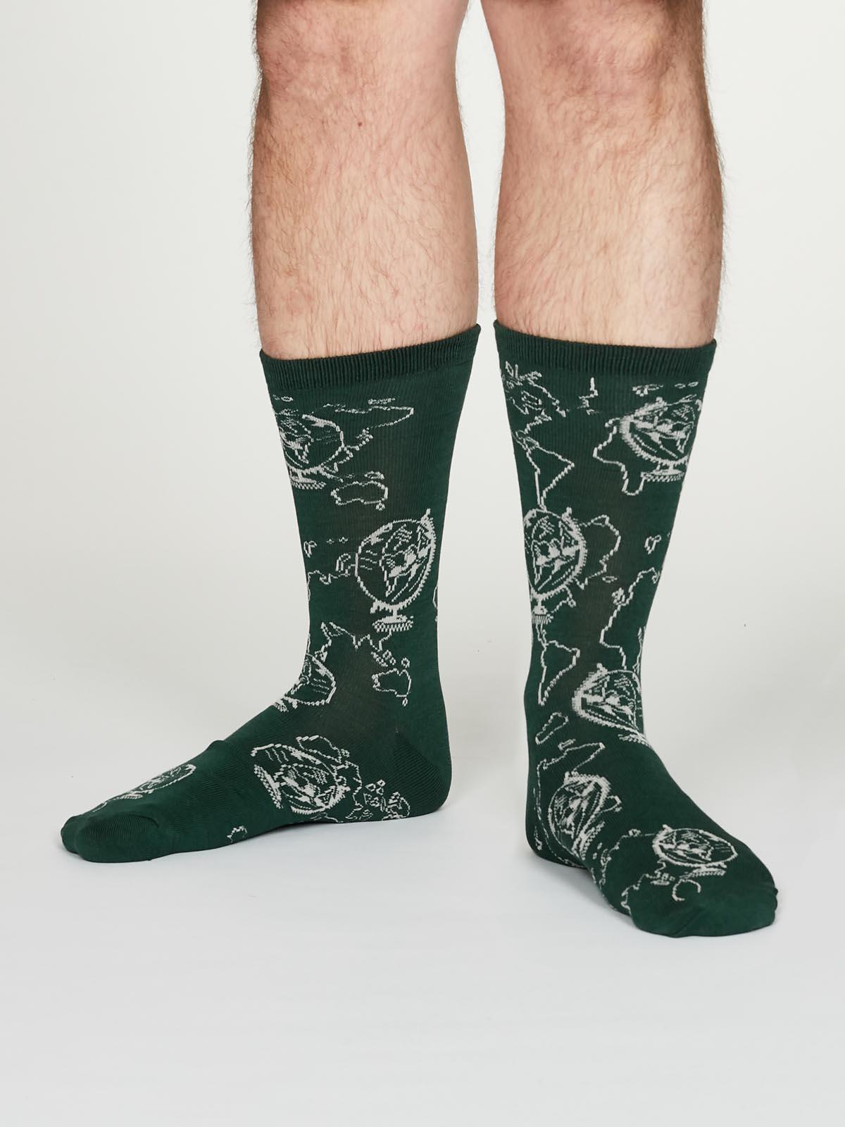 Thaddens Socks - Forest Green - Thought Clothing UK