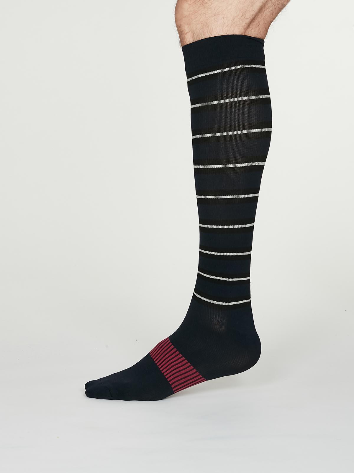 Thomas Compression Socks - Navy Blue - Thought Clothing UK